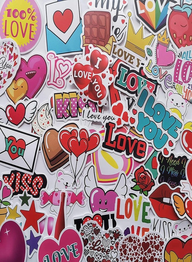 أي دريم مجموعة ملصقات iDream بتصميم قلوب وموضوع الحب (50 قطعة) - ملصقات زخرفية نابضة بالحياة، مقاس 3-8 سم، مثالية لسجل القصاصات، وأجهزة الكمبيوتر المحمولة، وأغطية الهواتف، والمذكرات، وغيرها. - Image 3